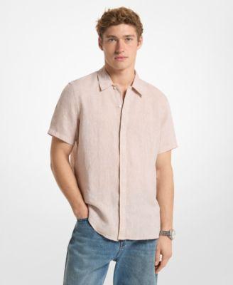 Men's Point-Collar Linen Shirt by MICHAEL KORS
