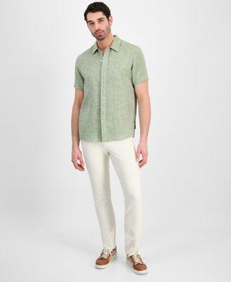 Men's Point-Collar Linen Shirt by MICHAEL KORS