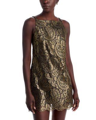 Metallic Lace Mini Dress by MICHAEL KORS