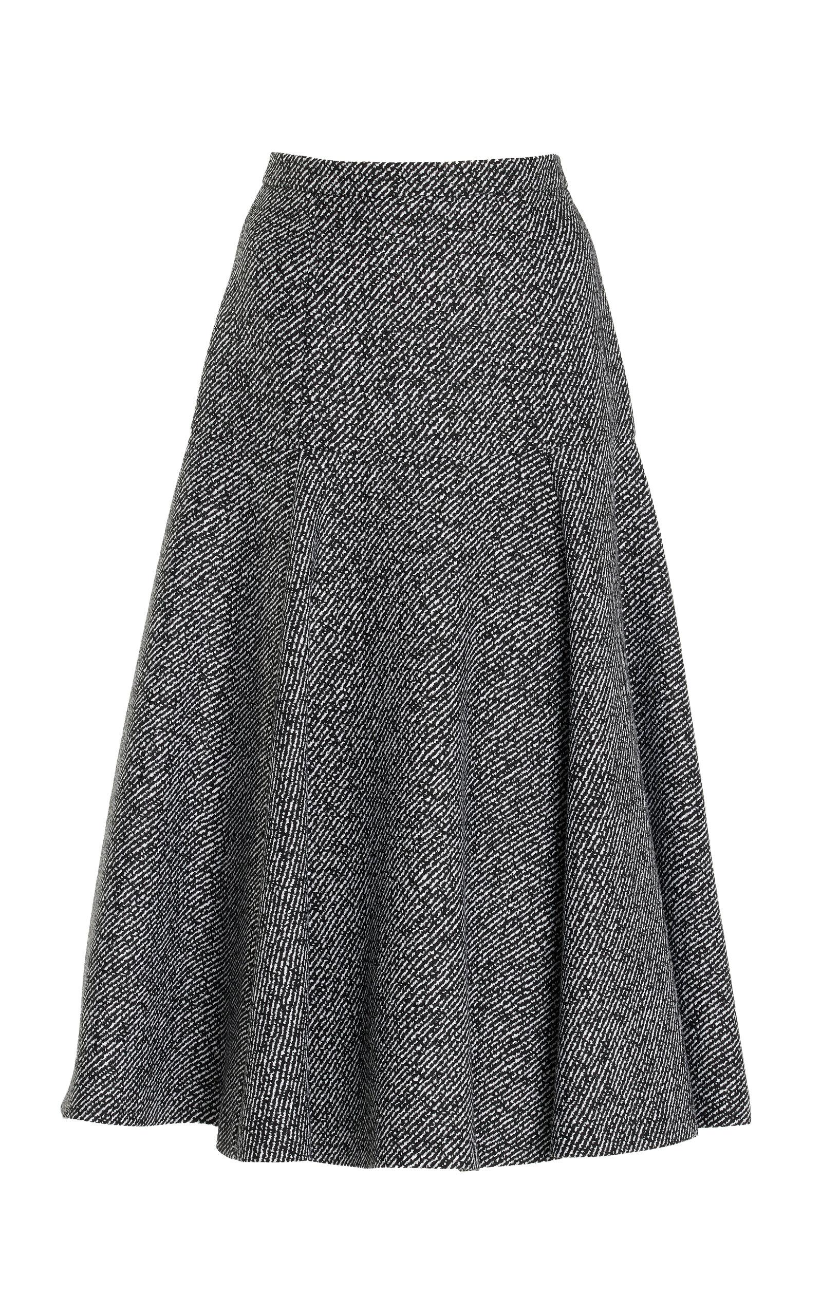 Michael Kors Collection - Twill Wool Jacquard Skirt - Black/white - - Moda Operandi by MICHAEL KORS