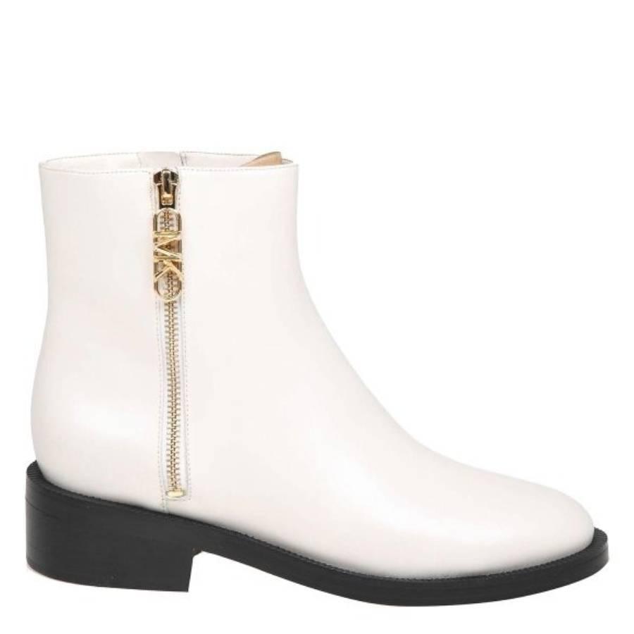 Michael Kors Cream Regan Leather Ankle Boots by MICHAEL KORS