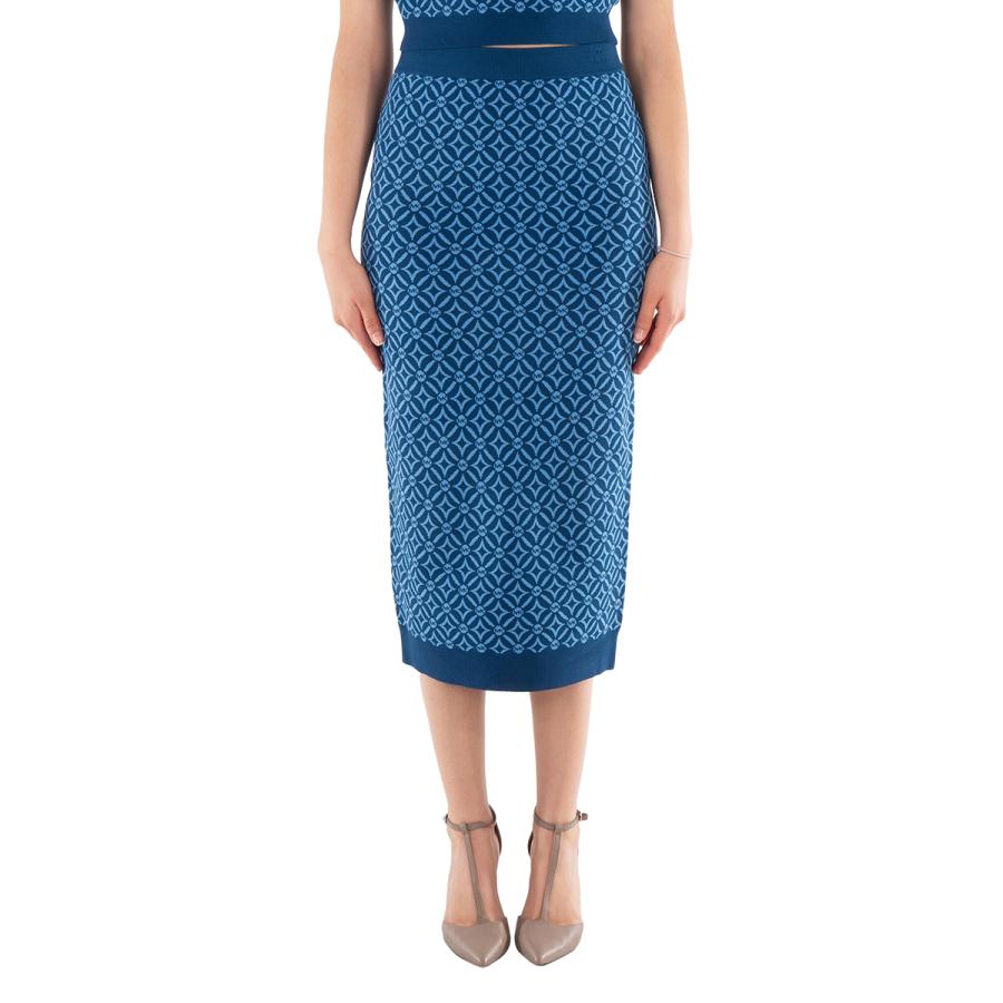 Michael Kors Logo Jacquard Stretch Knit Pencil Skirt by MICHAEL KORS