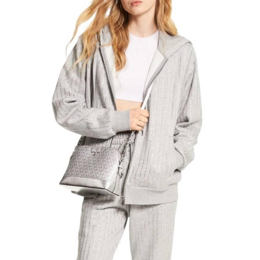 Michael Kors Long Sleeve Zip-Up Hoodie by MICHAEL KORS