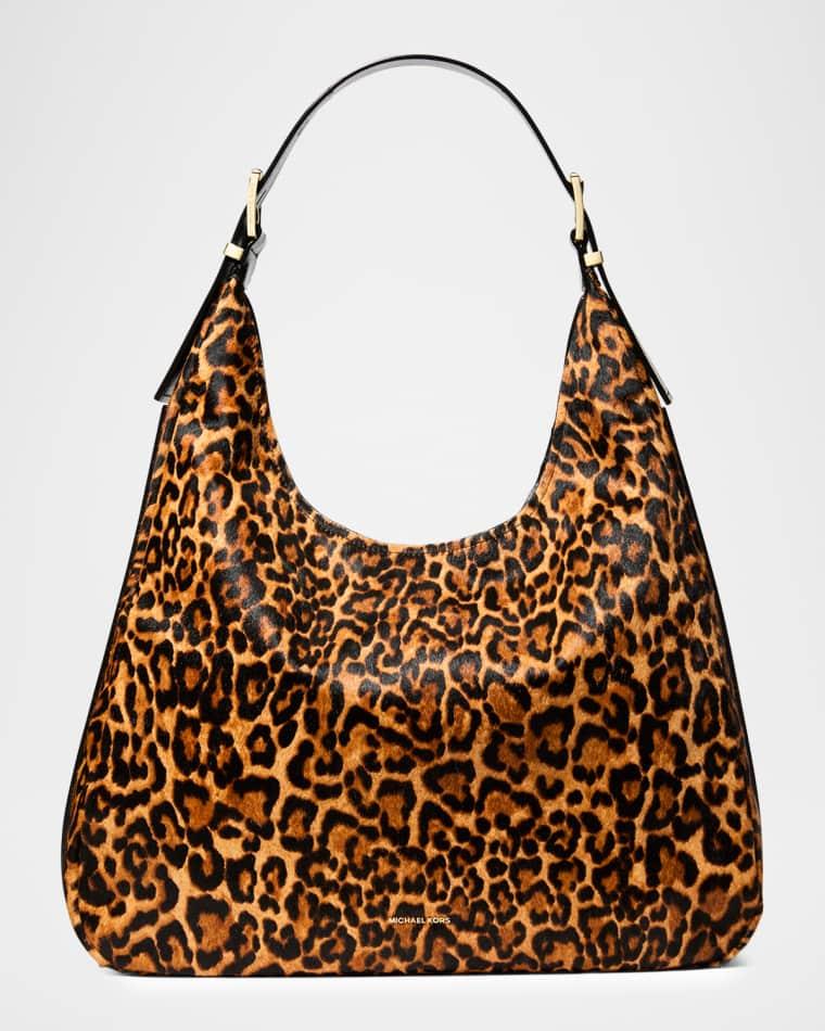 Nolita Large Leopard-Print Calf Hair Hobo Bag by MICHAEL KORS