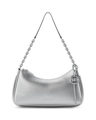 Nolita Medium Metallic Silver Leather Pouchette by MICHAEL KORS