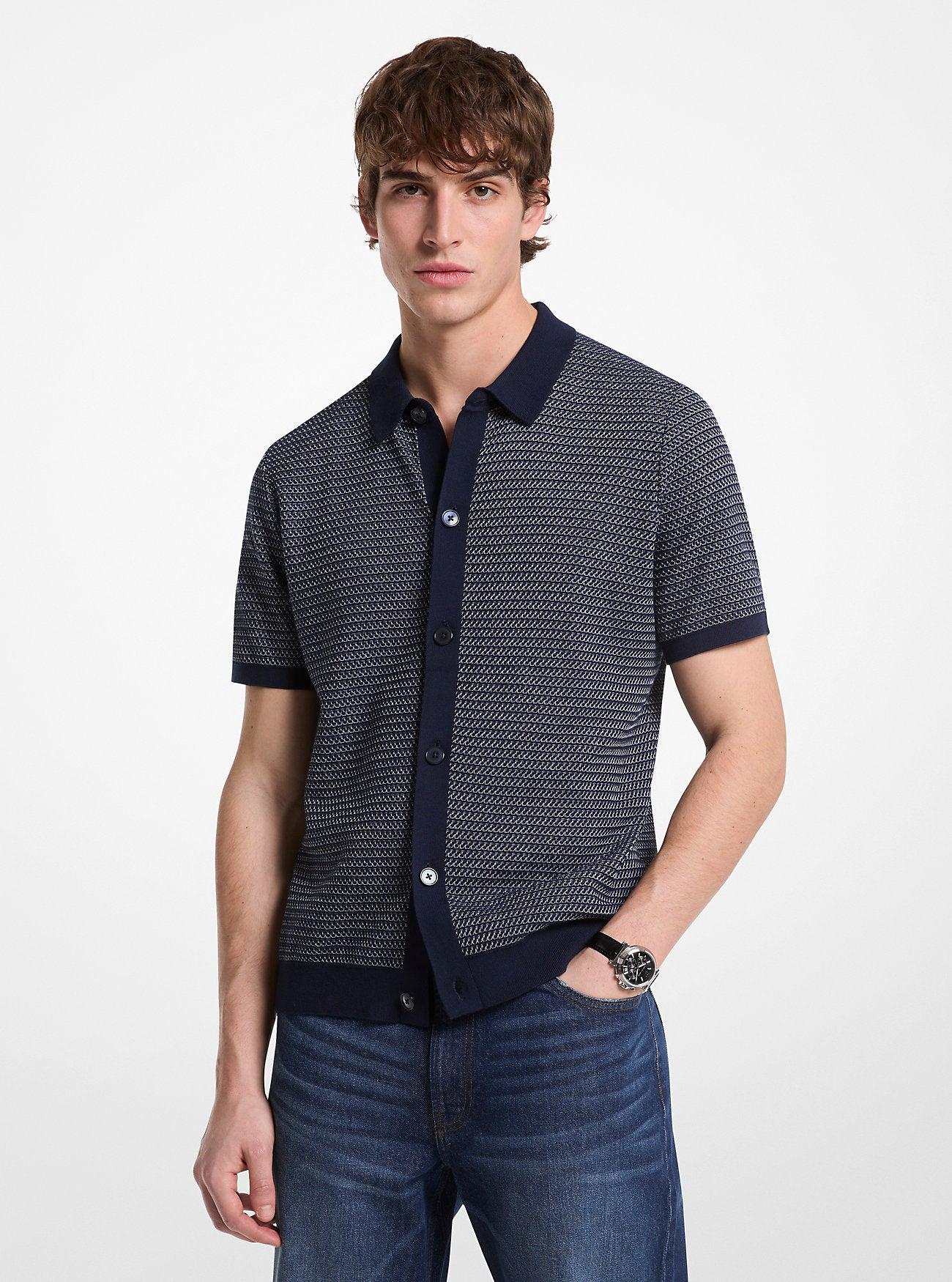 Cotton Tuck Stitch Shirt by MICHAEL KORS OUTLET
