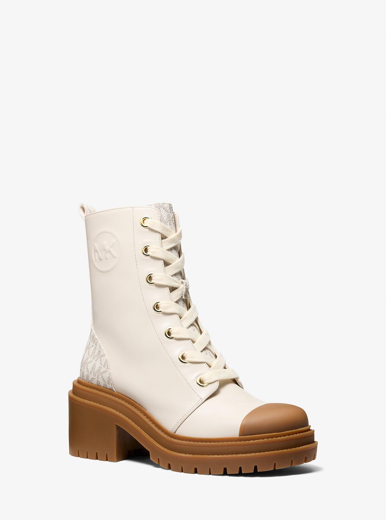 Hanley Leather and Signature Logo Trim Boot by MICHAEL KORS OUTLET