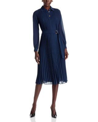 Pleated Shirt Dress by MICHAEL KORS
