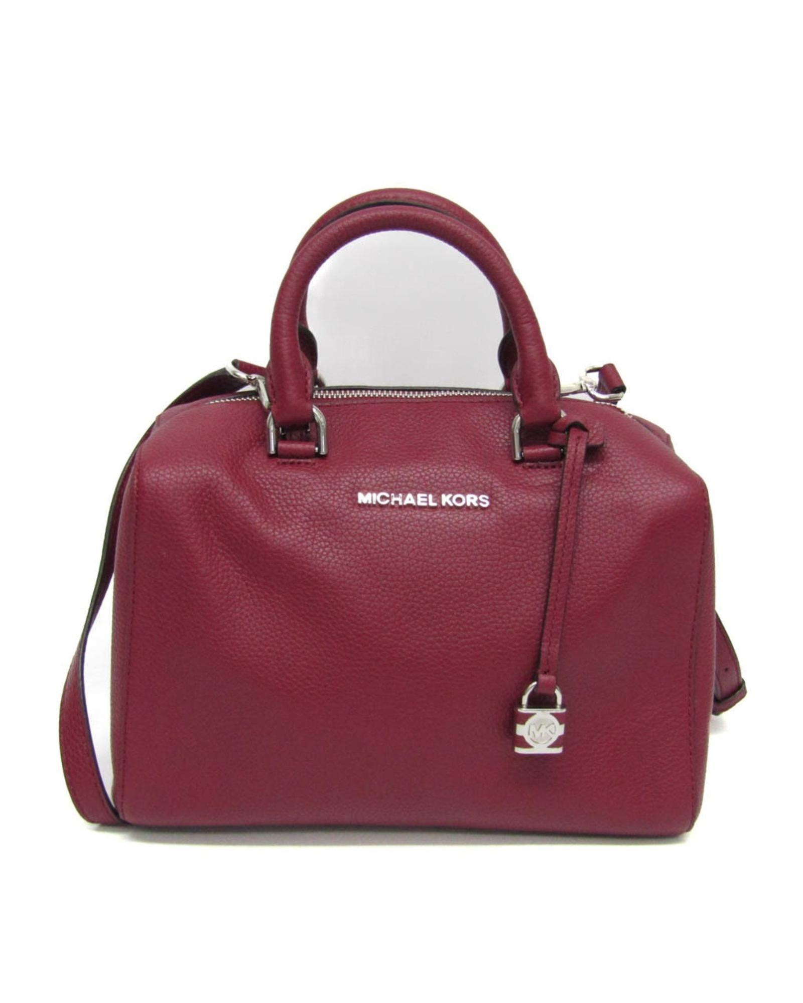 Preloved Small Dome Satchel Handbag Wo - Burgundy by MICHAEL KORS Preloved Small Dome Satchel Handbag Wo - Burgundy by MICHAEL KORS
