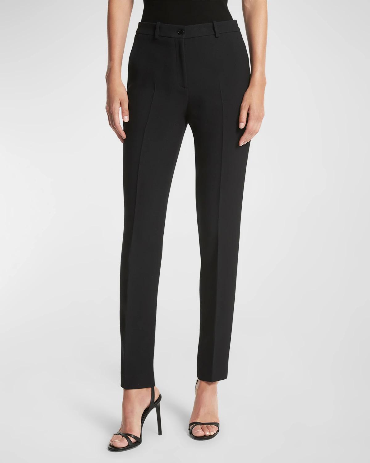 Samantha Double Crepe Sablé Slim-Leg Pants by MICHAEL KORS