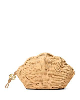 Shelly Small Rattan Shell Clutch by MICHAEL KORS