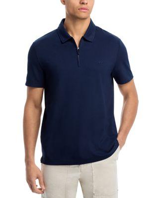 Sleek Pique Zip Polo Shirt by MICHAEL KORS
