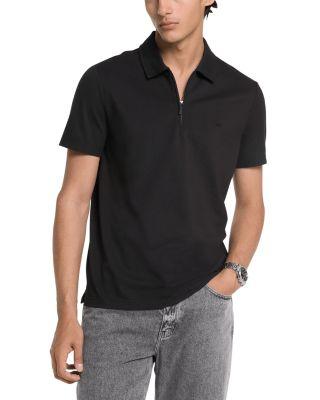 Sleek Pique Zip Polo Shirt by MICHAEL KORS