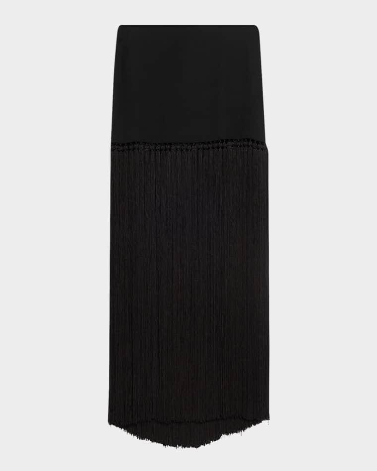 Tassel Wool Gabardine Maxi Skirt by MICHAEL KORS