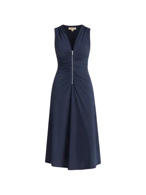V-neck zip midi dress by MICHAEL KORS