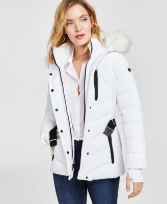 Women's Faux-Fur-Trim Hooded Puffer Coat by MICHAEL KORS