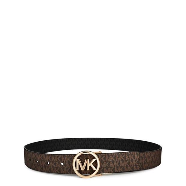 Women's Round Logo Reversible Leather Belt by MICHAEL KORS