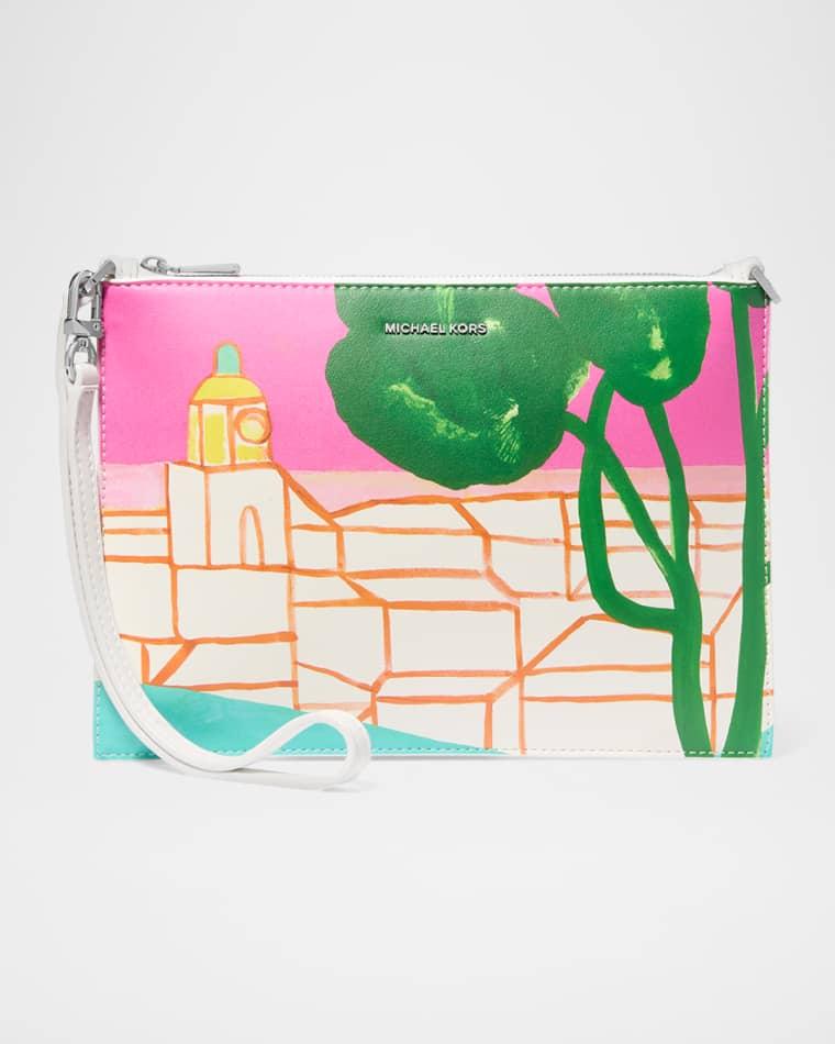 XL Convertible Landscape-Print Wristlet Bag by MICHAEL KORS
