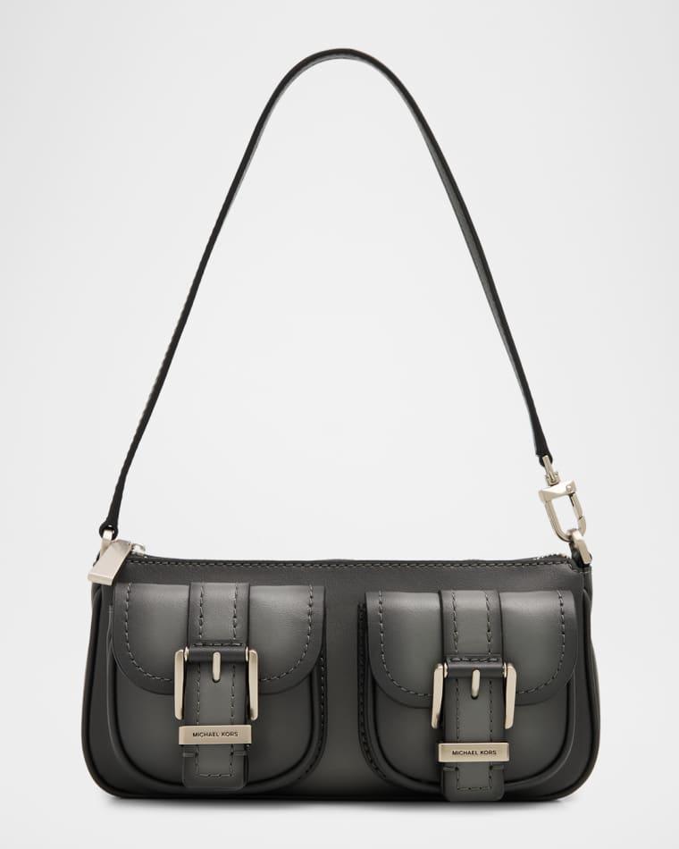 Zoe Small Burnished Leather Pochette Shoulder Bag by MICHAEL KORS