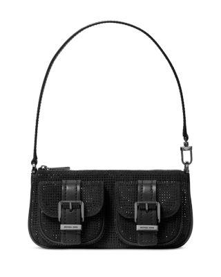 Zoe Small Convertible Leather Pouchette by MICHAEL KORS