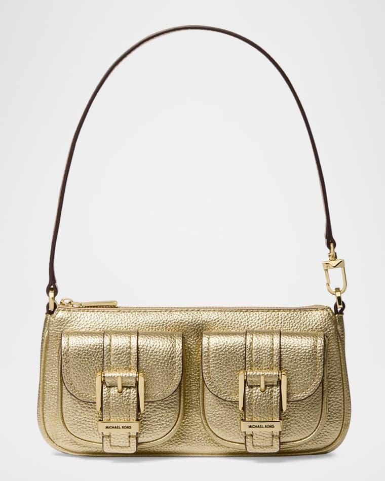 Zoe Small Metallic Leather Convertible Pochette by MICHAEL KORS