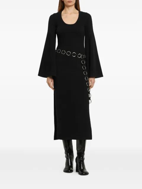 bell-sleeve belted midi dress by MICHAEL KORS