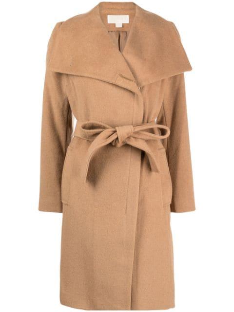 belted double-breasted coat by MICHAEL KORS