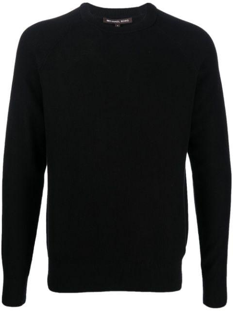 bird's eye crew-neck jumper by MICHAEL KORS