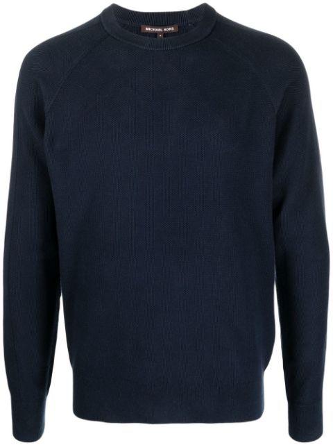 bird's eye crew-neck jumper by MICHAEL KORS