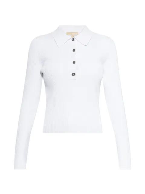 buttoned collared polo top by MICHAEL KORS
