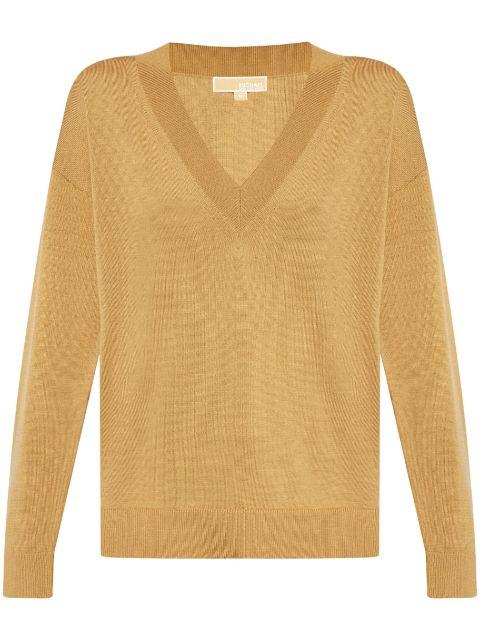 buttoned cuffs V-neck jumper by MICHAEL KORS