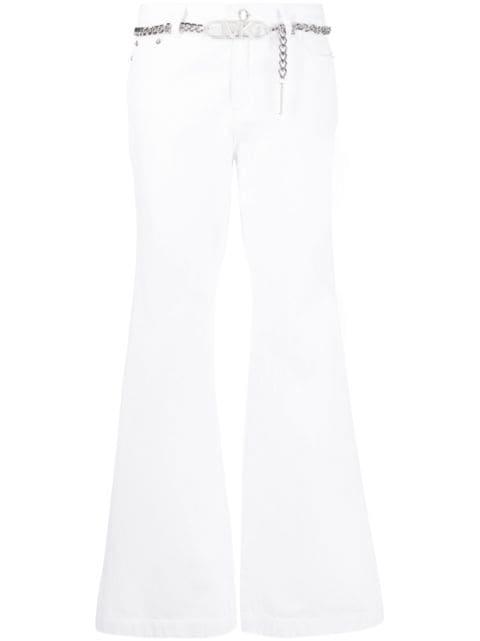 chain-link belt flared trousers by MICHAEL KORS