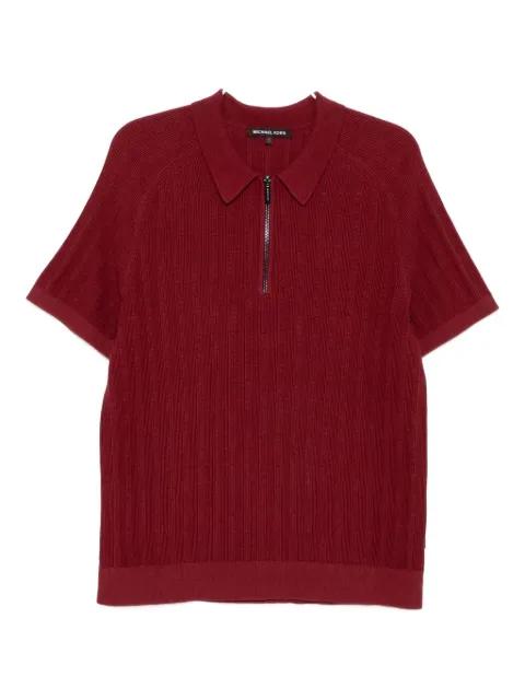 cotton knit zip polo shirt by MICHAEL KORS