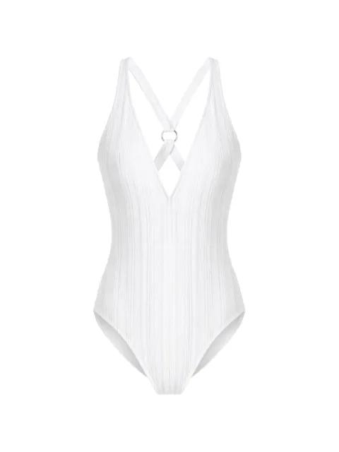 cross-back-ring swimsuit by MICHAEL KORS