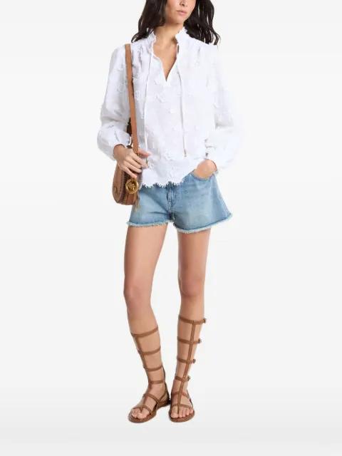 embroidered ruffled blouse by MICHAEL KORS