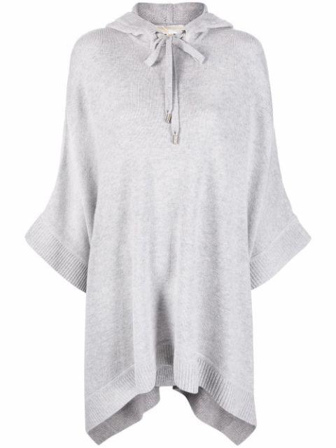 fine-knit hoodied cape by MICHAEL KORS