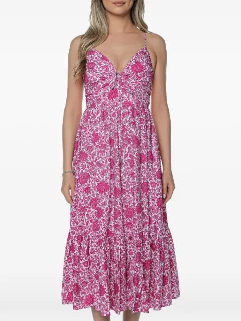 floral-print tiered midi dress by MICHAEL KORS