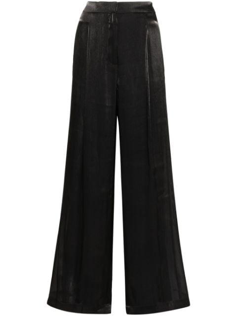 georgette pleated wide-leg trousers by MICHAEL KORS