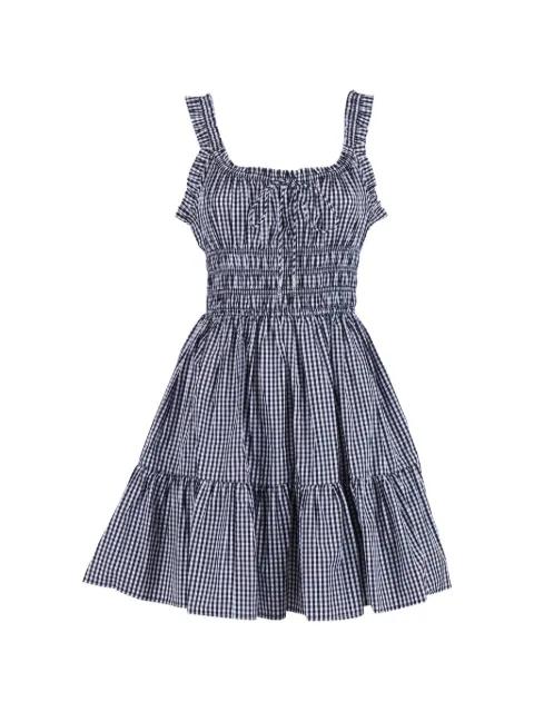 gingham-check smocked mini dress by MICHAEL KORS