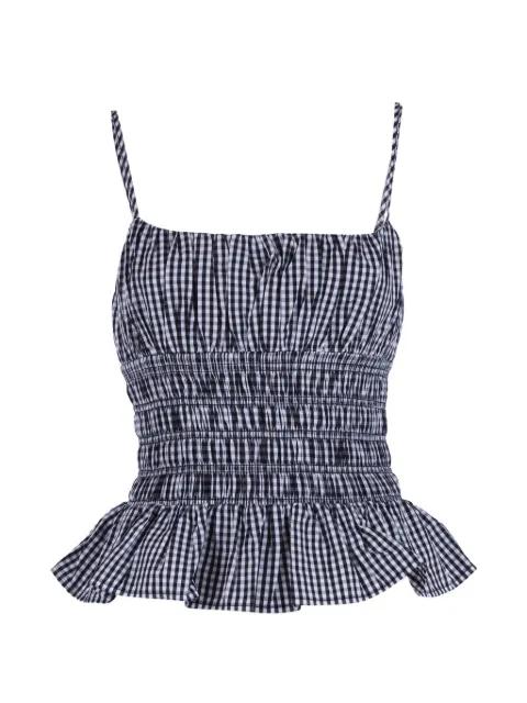 gingham-pattern smocked top by MICHAEL KORS