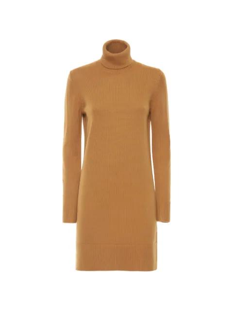 high-neck ribbed knit midi dress by MICHAEL KORS