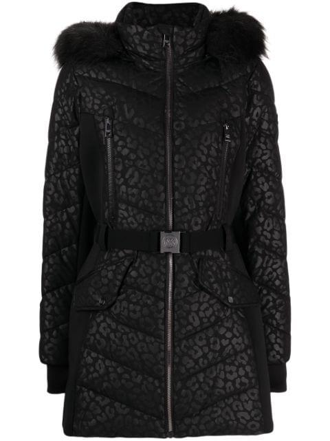 leopard-print puffer coat by MICHAEL KORS