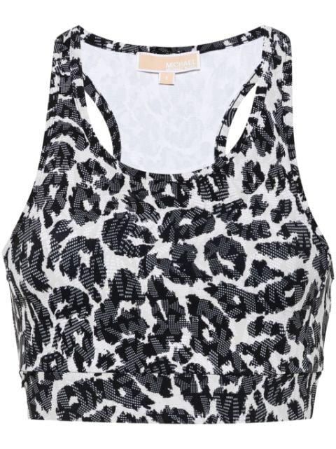leopard-print sports bra by MICHAEL KORS