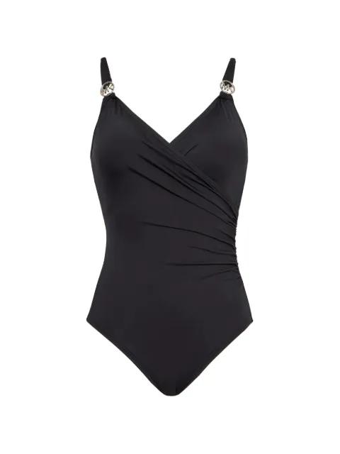 logo V-neck swimsuit by MICHAEL KORS