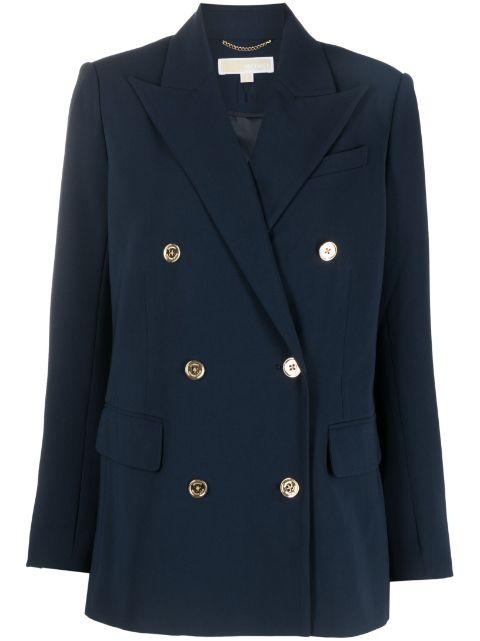 logo-button double-breasted blazer by MICHAEL KORS