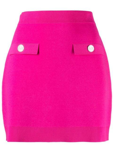 logo-embossed buttoned miniskirt by MICHAEL KORS