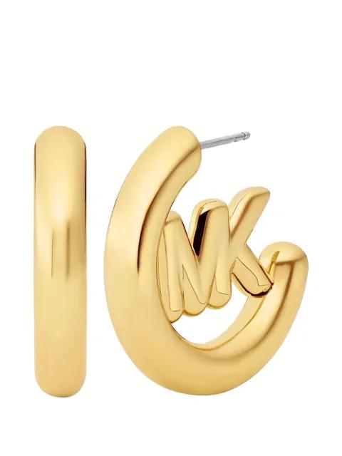 logo-hoop earrings by MICHAEL KORS