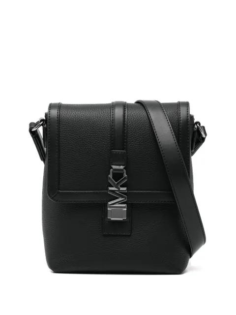 logo-lock leather messenger bag by MICHAEL KORS