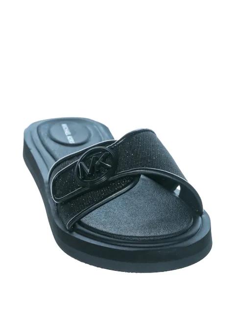 logo-plaque glitter slides by MICHAEL KORS