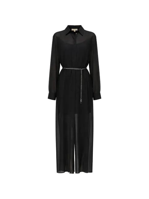 long-sleeve midi shirt dress by MICHAEL KORS